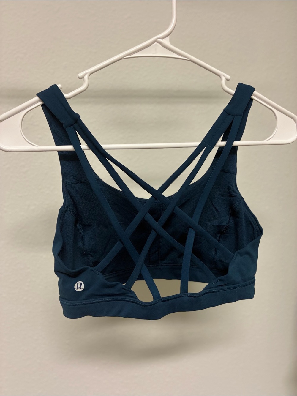 LuluLemon Women’s Strappy Sports Bra - Deep Teal - Picture 2 of 2
